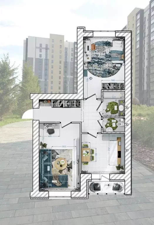2-к кв. Кемеровская область, Кемерово Ленинградский просп., 55 (64.3 ... - Фото 1