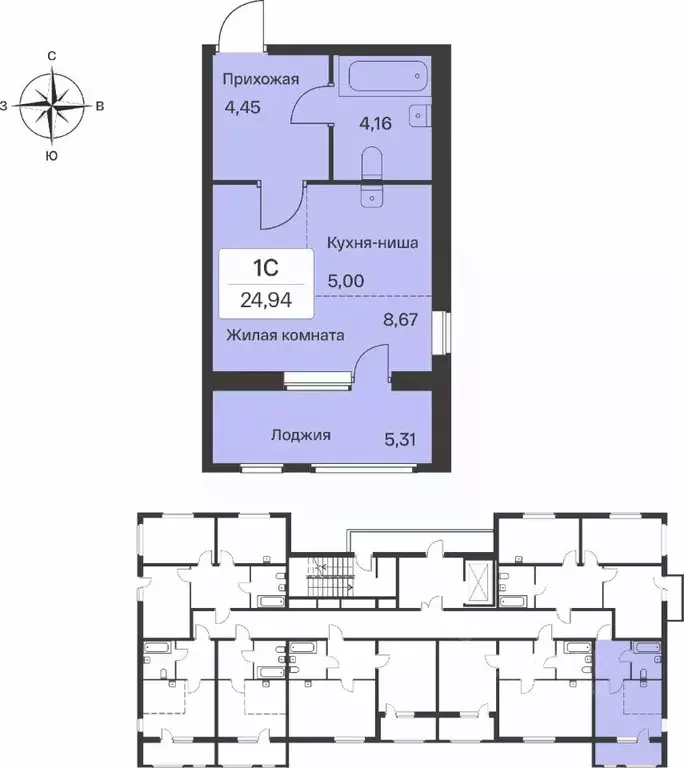 Студия Ленинградская область, Всеволожский район, Заневское городское ... - Фото 1