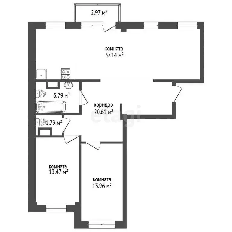 3-комнатная квартира: Западный, микрорайон Белый Хутор, Светлая улица, ... - Фото 1