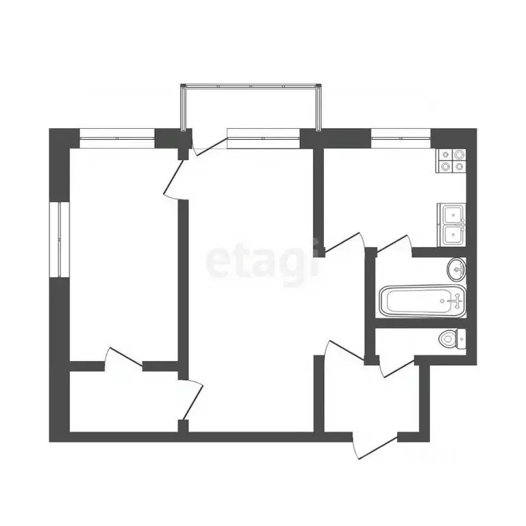 2-к кв. Тюменская область, Тюмень ул. Энергетиков, 52 (41.1 м) - Фото 2