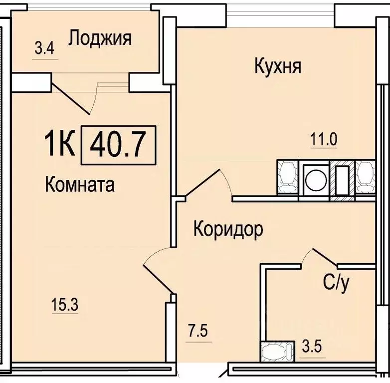 1-к кв. Смоленская область, Смоленск ул. 1-я Восточная (40.7 м) - Фото 0