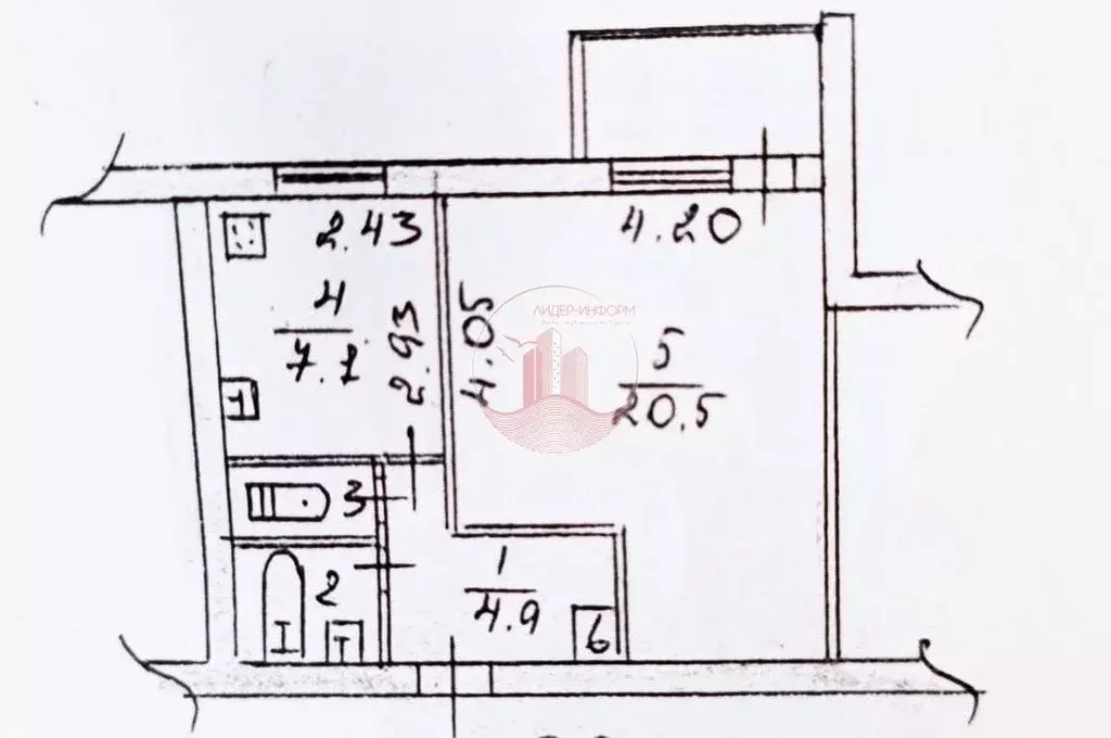 1-к кв. Крым, Симферополь ул. Имени Мате Залки, 7А (38.0 м) - Фото 1