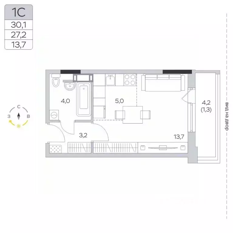 Студия Московская область, Мытищи городской округ, д. Пирогово ул. ... - Фото 1