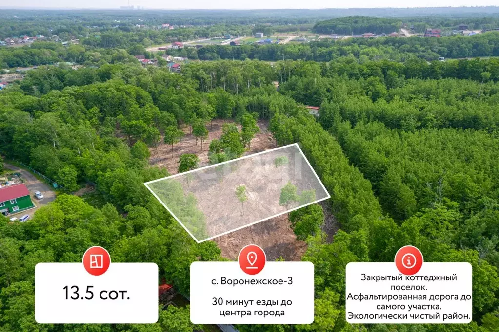 Участок в Хабаровский край, Хабаровский район, Мичуринское с/пос, с. ... - Фото 2