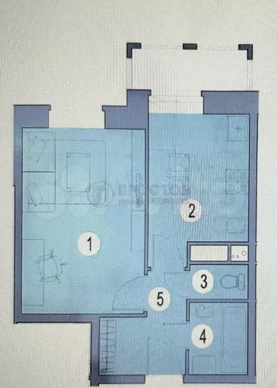 1-к. квартира, 35 м, 7/9 эт. - Фото 0