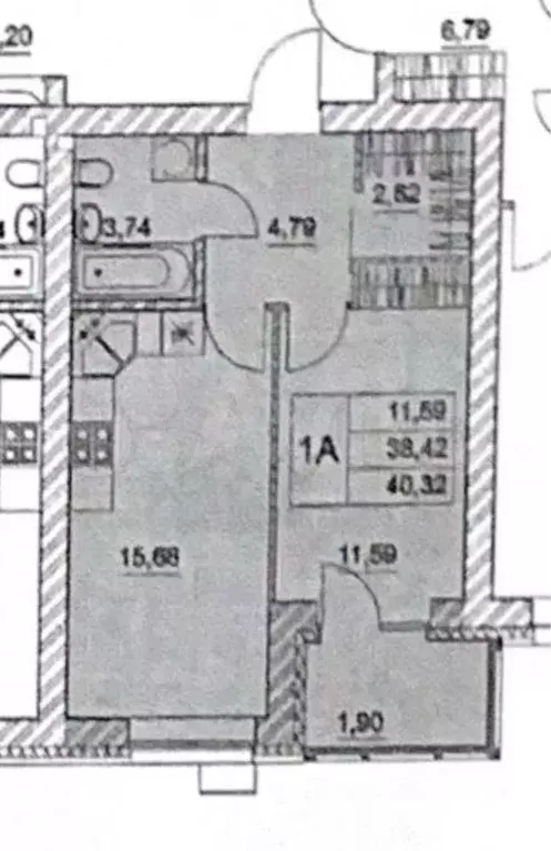 1-к. квартира, 42 м, 5/7 эт. - Фото 1