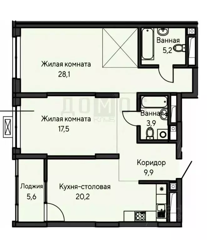 2-к кв. Свердловская область, Екатеринбург ул. Нагорная, 16 (89.0 м) - Фото 1
