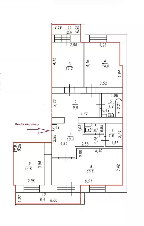 3-к кв. Свердловская область, Екатеринбург ул. Крауля, 93 (87.7 м) - Фото 1