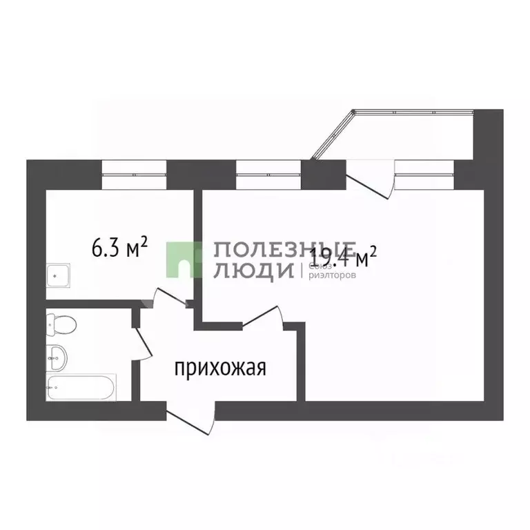 1-к кв. Красноярский край, Красноярск Вокзальная ул., 25 (32.9 м) - Фото 1