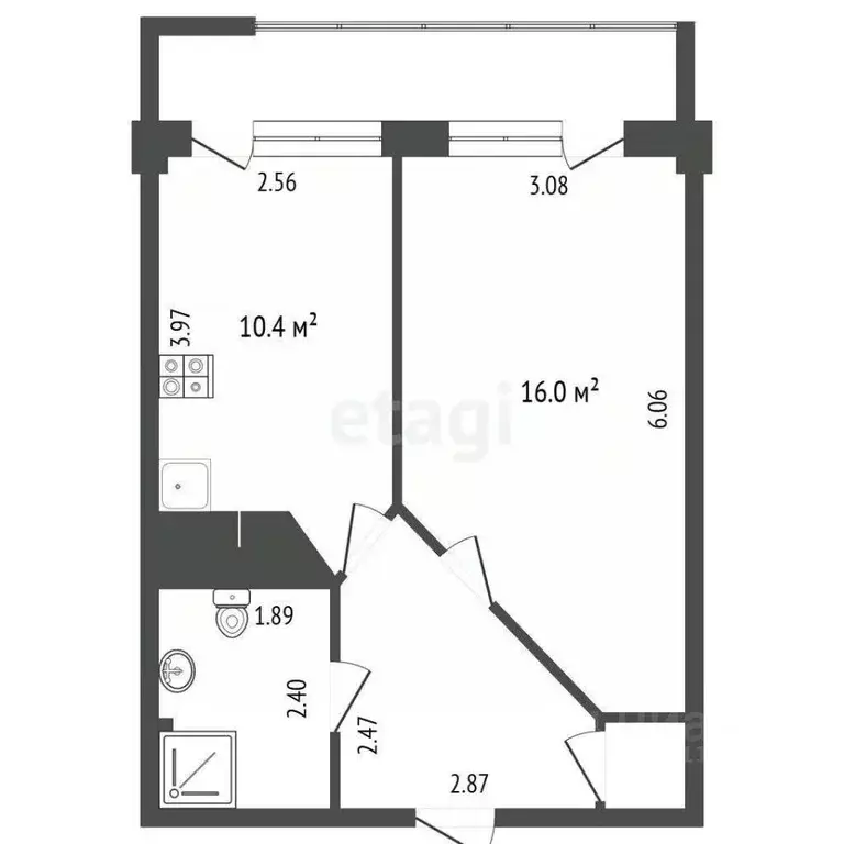 1-к кв. Белгородская область, Белгородский район, Дубовское с/пос, ... - Фото 0