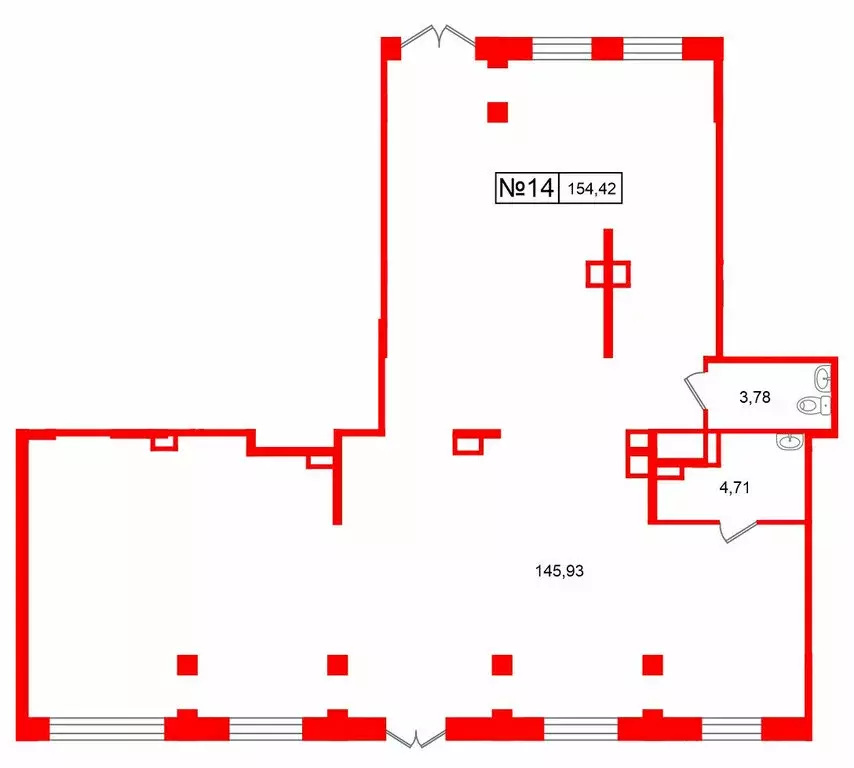 Помещение свободного назначения (154.42 м) - Фото 2