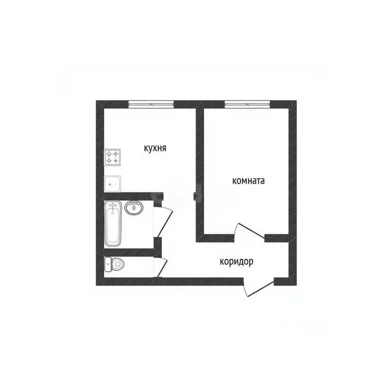 1-к кв. Белгородская область, Белгород ул. Буденного, 6 (33.7 м) - Фото 1