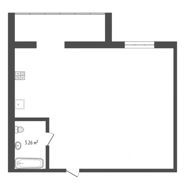 1-к кв. Тюменская область, Тюмень ул. Шишкова, 20 (48.0 м) - Фото 2