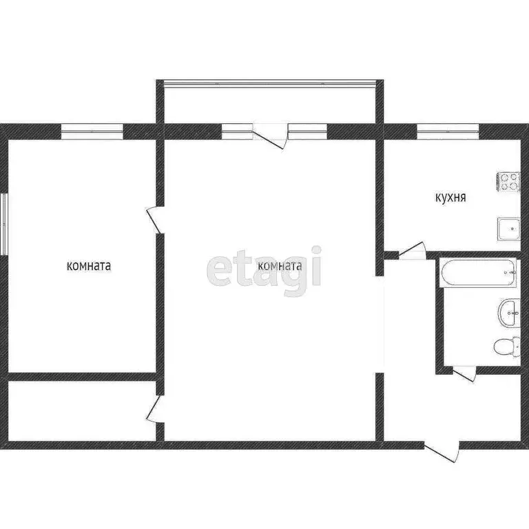 2-комнатная квартира: Златоуст, улица Доватора, 24 (42.6 м) - Фото 1
