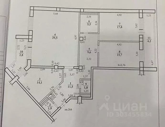 3-к кв. Забайкальский край, Чита ул. Шилова, 29 (117.4 м) - Фото 1