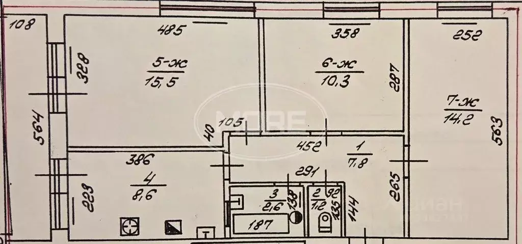 3-к кв. Калининградская область, Гурьевский муниципальный округ, пос. ... - Фото 2