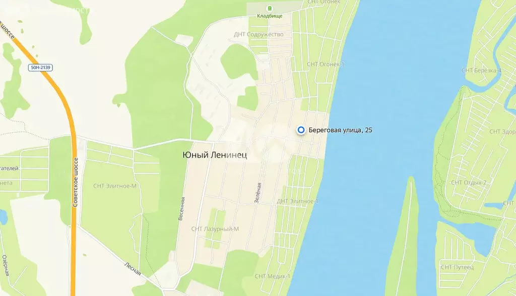 Участок в Мичуринский сельсовет, посёлок Юный Ленинец, Береговая ... - Фото 1