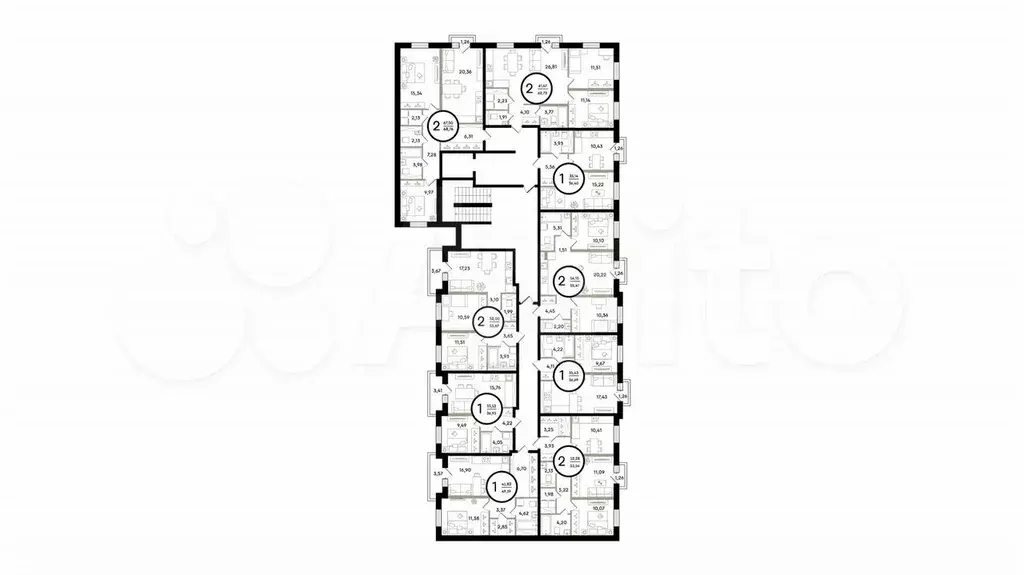 1-к. квартира, 36,9 м, 2/4 эт. - Фото 1