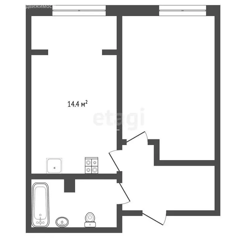 1-комнатная квартира: Ялуторовск, улица Свободы, 238 (36.7 м) - Фото 1