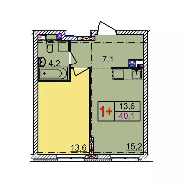 1-к кв. Нижегородская область, Нижний Новгород Квартет жилой комплекс ... - Фото 1
