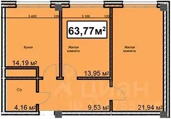 2-к кв. Ставропольский край, Ессентуки ул. Благодатная, 28 (63.77 м) - Фото 0