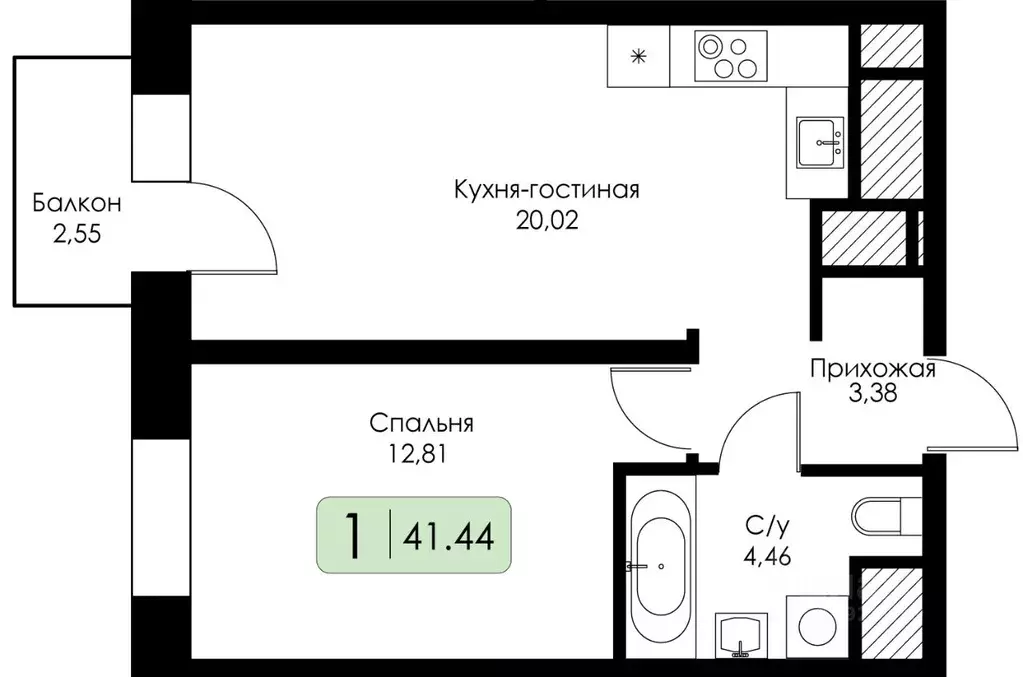1-к кв. Нижегородская область, Нижний Новгород 15-й кв-л, Анкор жилой ... - Фото 0
