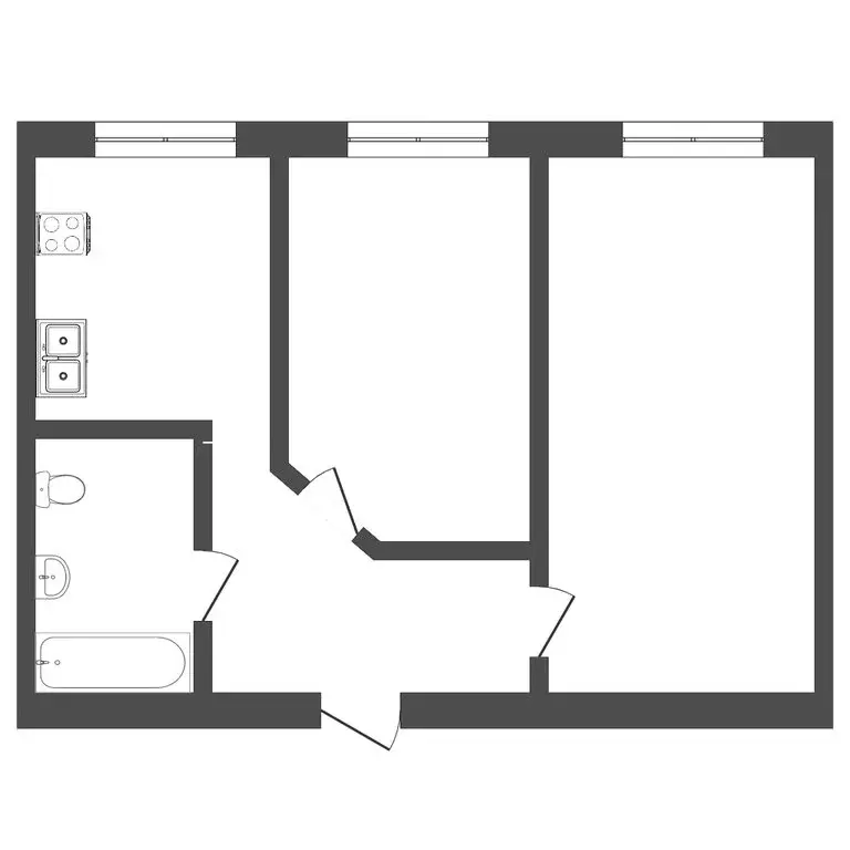2-комнатная квартира: Пермь, улица Крупской, 23 (54.3 м) - Фото 0