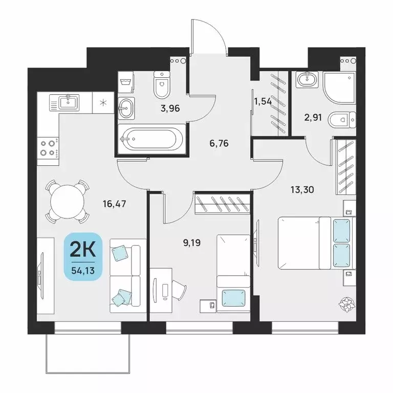 2-комнатная квартира: Астрахань, Советский район (56.25 м) - Фото 0