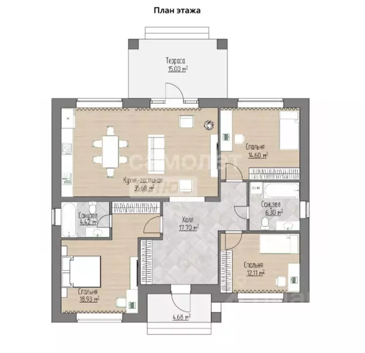 Дом в Марий Эл, Медведевский район, Руэмское с/пос, д. Нолька ул. ... - Фото 2