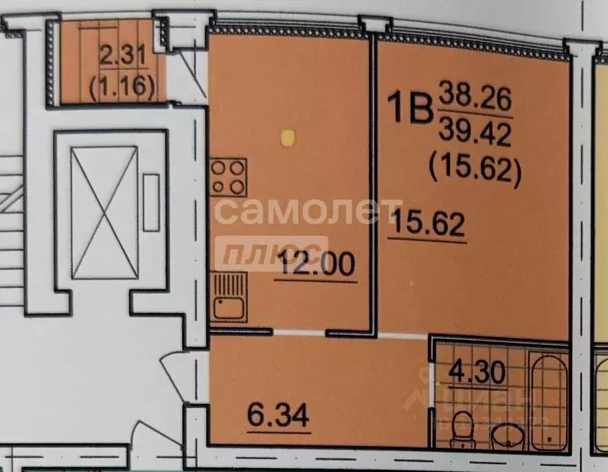 1-к кв. Вологодская область, Вологда Ленинградская ул., 113А (39.6 м) - Фото 2