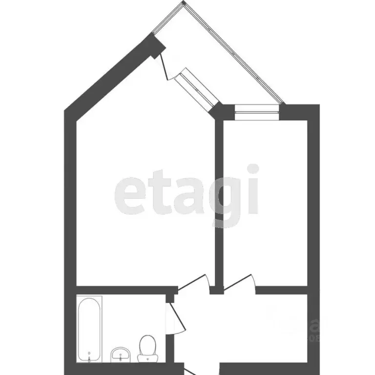 1-к кв. Томская область, Томск пос. Степановка, ул. Богдана ... - Фото 2