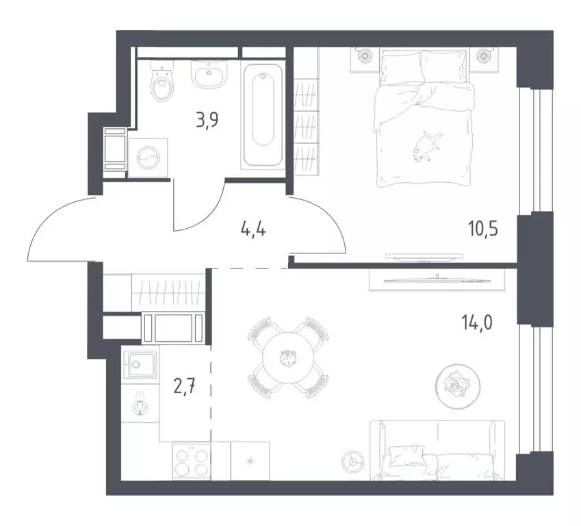 1-комнатная квартира: Мытищи, 1-й Стрелковый переулок, 5к1 (35.3 м) - Фото 1