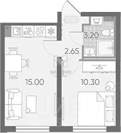 1-к кв. Санкт-Петербург ул. Пахомовская, 12к2 (31.0 м) - Фото 0