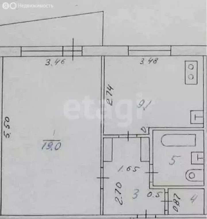 1-комнатная квартира: Казань, улица Гаврилова, 16А (37 м) - Фото 1