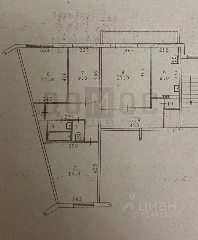4-к кв. Свердловская область, Екатеринбург ул. Рощинская, 48 (79.6 м) - Фото 2