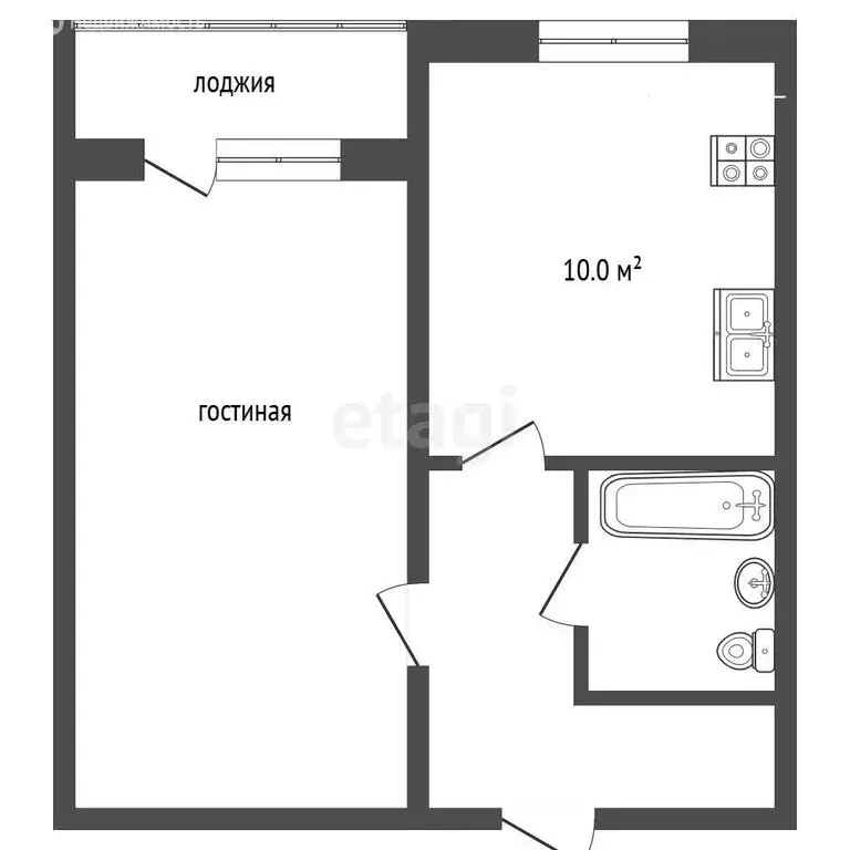 1-комнатная квартира: Энгельс, Ленинградская улица, 5 (38 м) - Фото 1