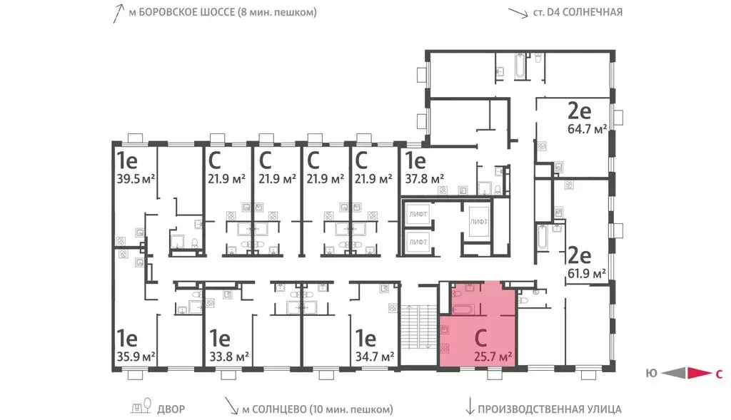 Квартира-студия: Москва, ЖК Лучи, 2-й этап, к8 (25.7 м) - Фото 1