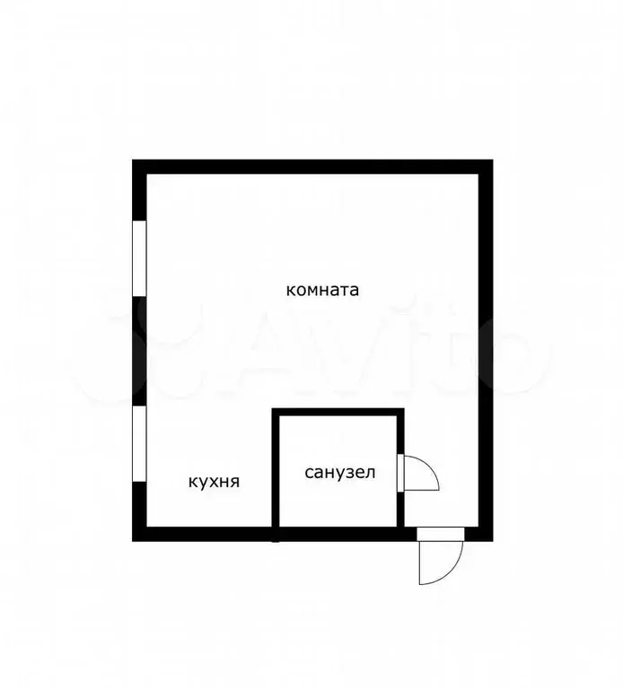 1-к. квартира, 30 м, 1/5 эт. - Фото 0