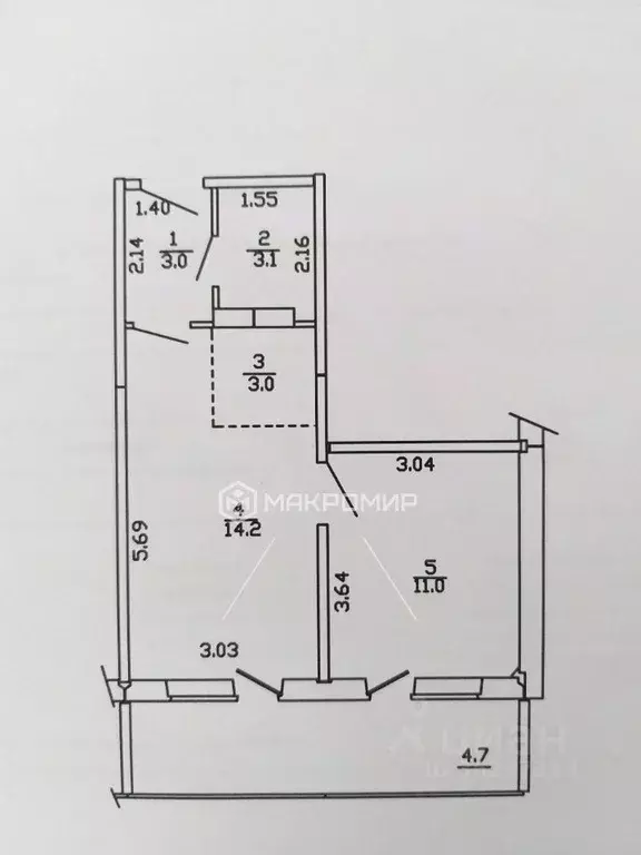 2-к кв. Кировская область, Киров ул. Пушкина, 36к1 (40.0 м) - Фото 1