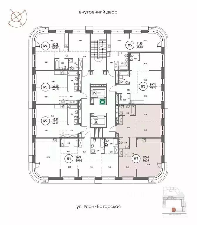 3-к кв. Иркутская область, Иркутск Макс жилой комплекс (96.39 м) - Фото 2