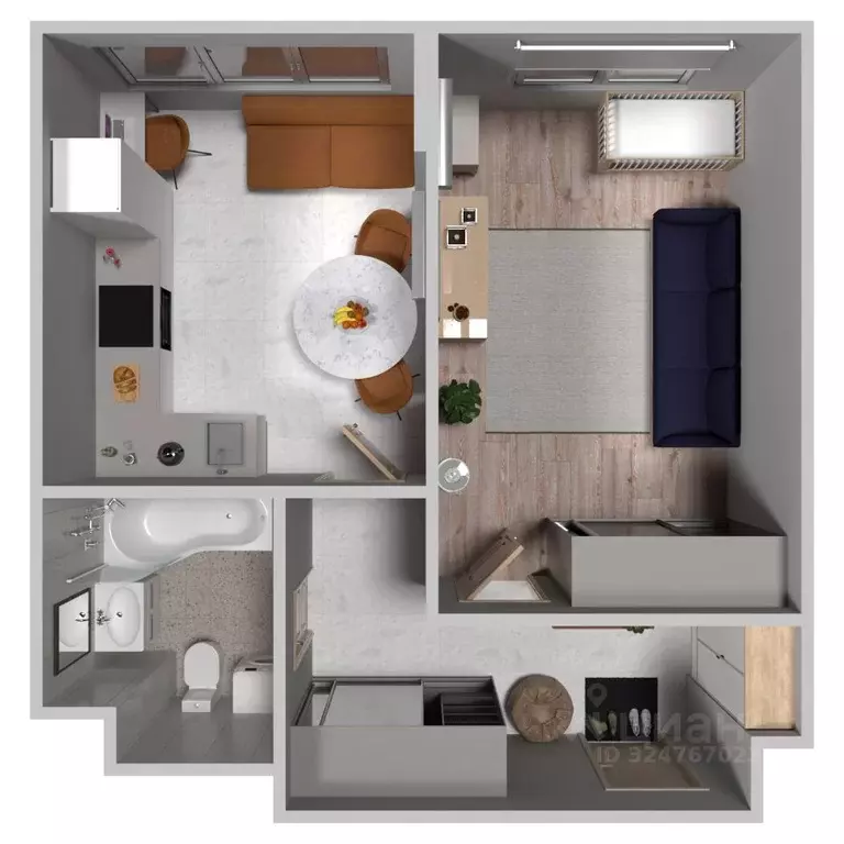 1-к кв. Москва Каширское ш., 65к2 (37.0 м) - Фото 1