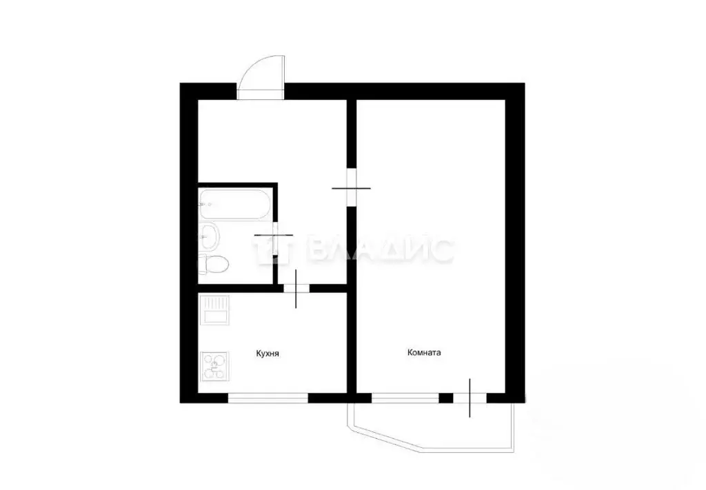 1-комнатная квартира: Москва, Митинская улица, 44 (39 м) - Фото 1