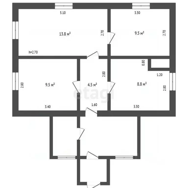 Дом в Орловская область, Залегощенский район, Октябрьское с/пос, с. ... - Фото 2