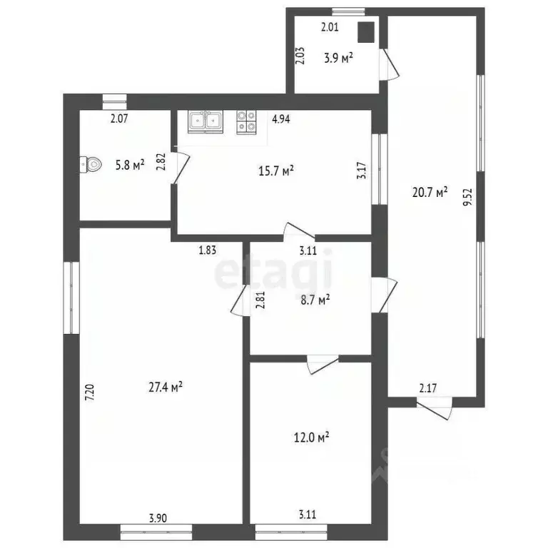 Дом в Тюменская область, Тюмень ул. Дмитрия Коротчаева (142 м) - Фото 1