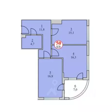 3-к кв. Крым, Ялта ул. Щорса, 10В (71.7 м) - Фото 2