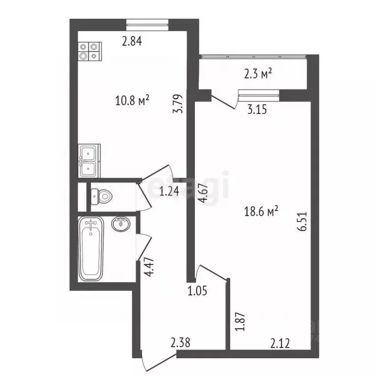 1-к кв. Санкт-Петербург ул. Композиторов, 31к2 (40.7 м) - Фото 1