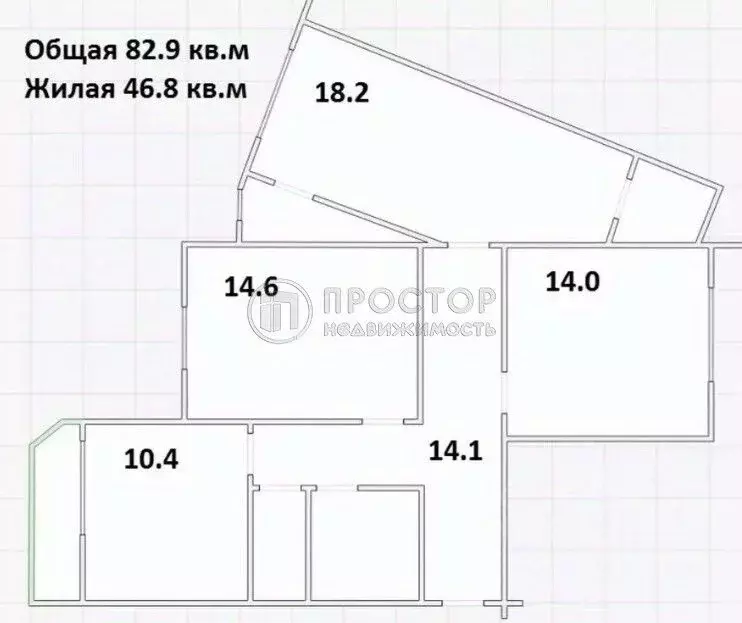 3-к кв. Московская область, Химки ул. Горшина, 1 (82.6 м) - Фото 1