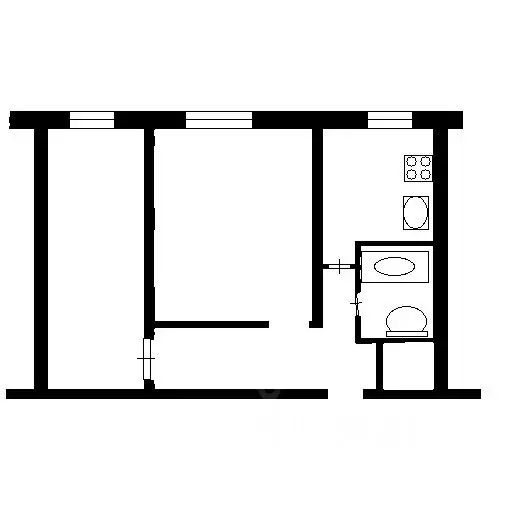 2-к кв. Красноярский край, Норильск Комсомольская ул., 34к1 (41.3 м) - Фото 2