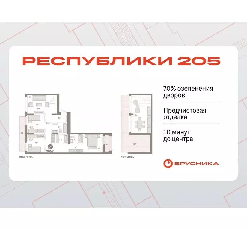 3-комнатная квартира: Тюмень, Ленинский округ (136.52 м) - Фото 0