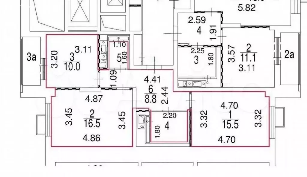 2-комнатная квартира: Москва, Амурская улица, 1Ак1 (56.8 м) - Фото 1